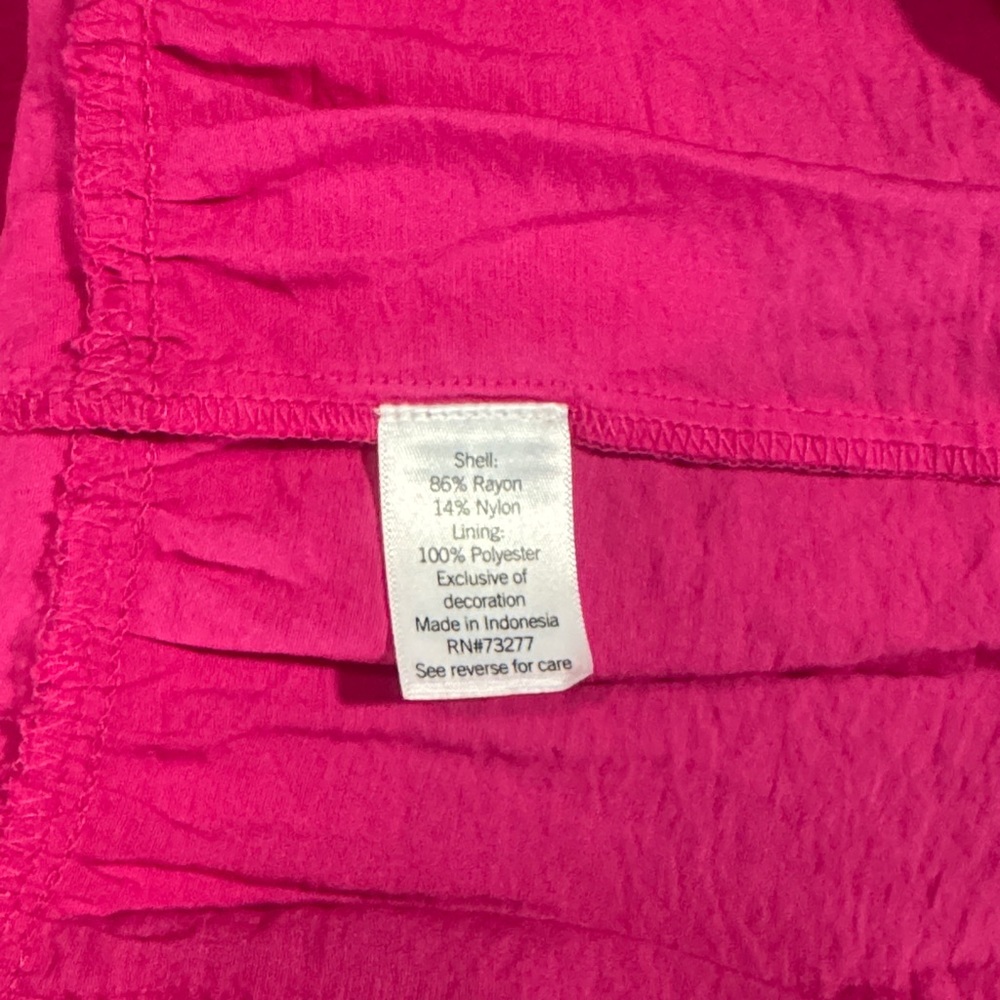 Nine West Pink Puff Sleeve Casual Dress - Size XL - Picture 7 of 12